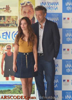 Vincent Cassel y Lola Le Lann en la presentación en Madrid de Una semana en Córcega