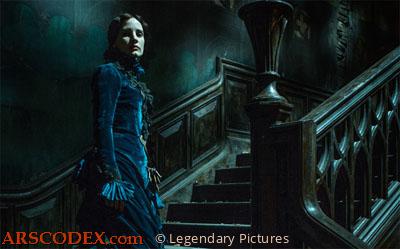 Fotograma del filme La Cumbre Escarlata