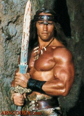 Arnold Schwarzenegger como Conan el bárbaro