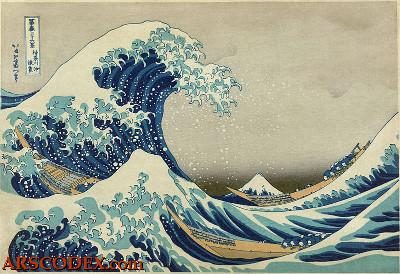 Foto de La gran ola de Kanagawa por Katsushika Hokusai