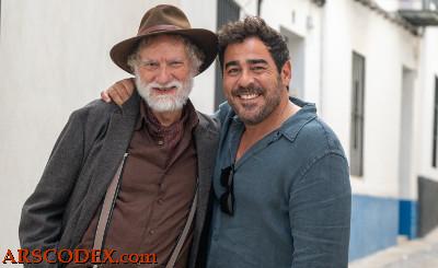 Nancho Novo y Pablo Chiapella en el set de rodaje de Olivia en Úbeda